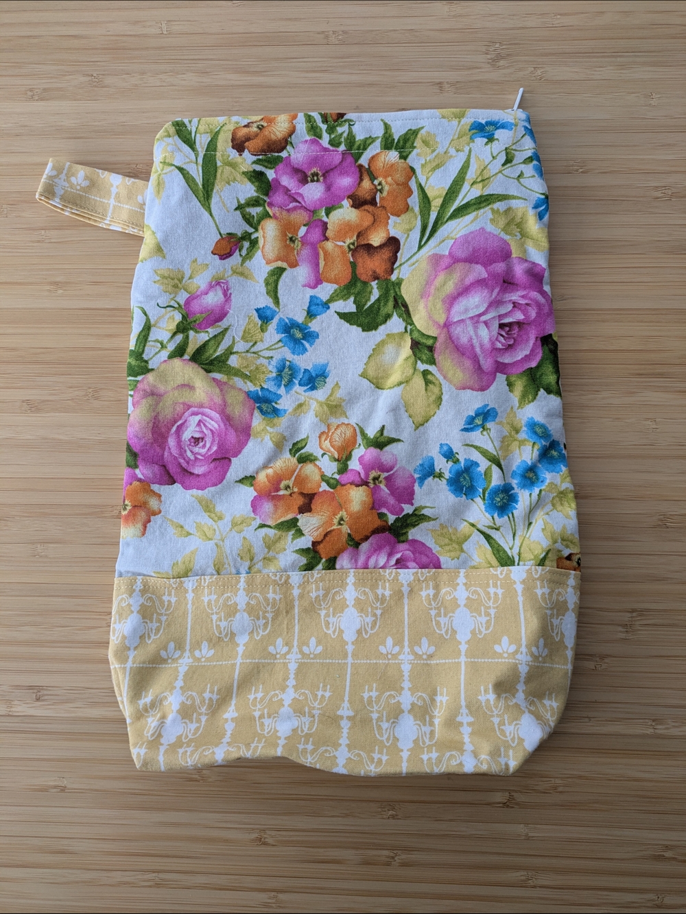 Floral Cotton Wet Bag - Storage Pouch For Wet Items